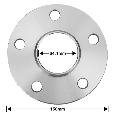 IRONTEK Wheel Spacers 12mm Thickness Hub Bore 64.1mm Fit 5x4.5(5x114.3mm), fo...