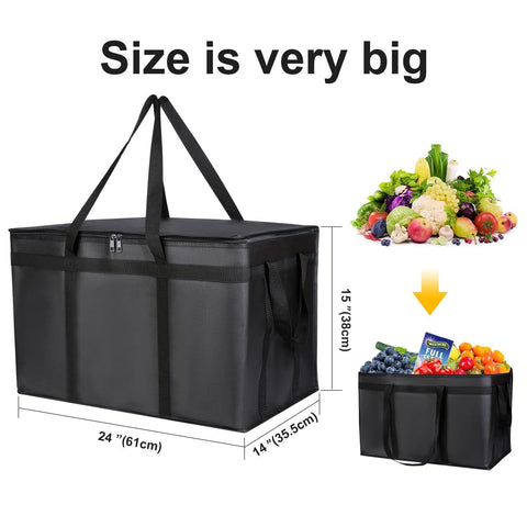 musbus catering bag doordash 22x14x13 3 Pack Insulated Food Delivery Bag Cool...