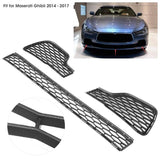 Front Bumper Grill Fit for Ghibli 2014 &#8209; 2017, 3Pcs Front Bumper Lower Gri