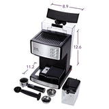 Mr. Coffee Espresso and Cappuccino Machine, Stainless Steel, Programmable Cof...