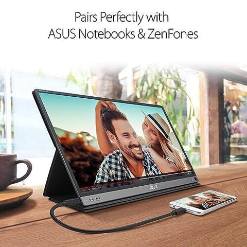 ASUS ZenScreen 15.6” 1080P Portable USB Monitor (MB16AHP) - Full HD, 1, Black