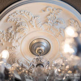 Ekena Millwork CM25FEUWC Felix Ceiling Medallion, 25 1/4"W x 17 1/4"H x 1 3/4...