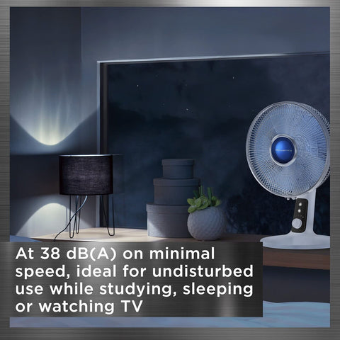 Rowenta, Desk Fan, Turbo Silence Table Fan, 12 Inches, Ultra Quiet Fan for Be...