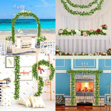 BLEUM CADE 9 Pack Eucalyptus Garland with Lights, 5.9 Ft/pcs Artificial Green...