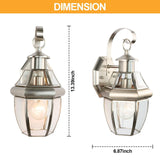 Outdoor Wall Lantern, 13.25IN Porch Lights Outdoor with Glass Shades, Large W...