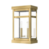 Livex Lighting 20705-01 Hopewell 2 Light Outdoor Wall Lantern, Antique Brass