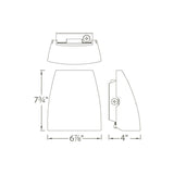 WAC Lighting, Endurance Fin 35W LED Outdoor Wall Light 3000K in Graphite