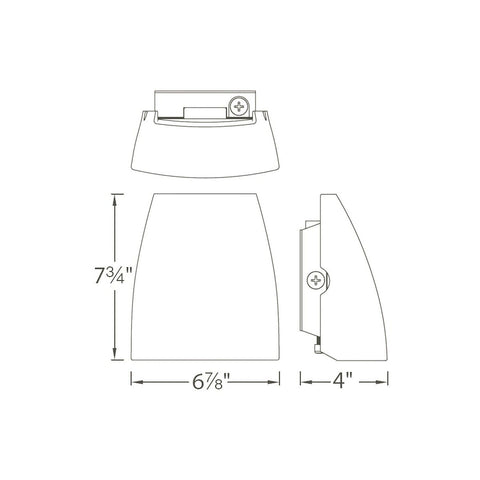 WAC Lighting, Endurance Fin 35W LED Outdoor Wall Light 3000K in Graphite