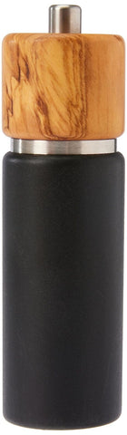 Zassenhaus Hannover Pepper Grinder Mill, 7-Inch, Matte Black/Natural Olive Wood