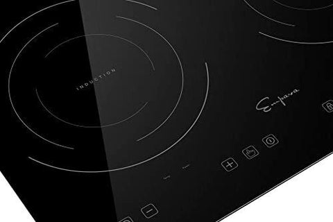 Empava IDC12B2 Horizontal Electric Stove Induction Cooktop 12 Inch, Black