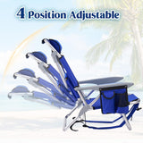 Portable Beach Chair for Adults, Outdoor Lightweight Camping Chair Lay Flat F...