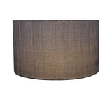 Aspen Creative 58327B, Drum Uno Lamp Shade, Grey & Black, 17" Top x 17" Botto...