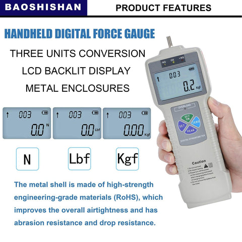 BAOSHISHAN ZP-50N Digital Force Gauge Push Pull Gauge with Output Function, C...