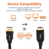 Amazon Basics DisplayPort to HDMI Display Cable, Uni-Directional, 1920x1200, ...