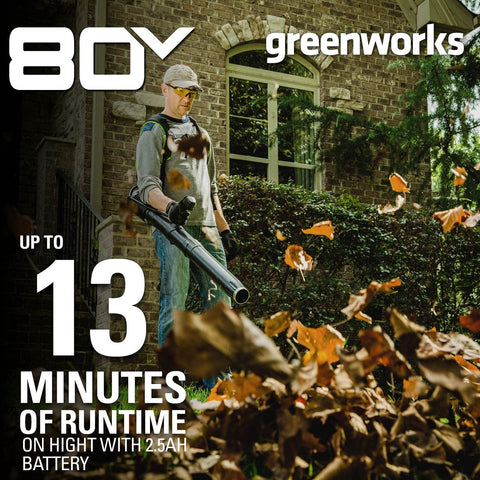 Greenworks 80V (180 MPH / 610 CFM / 75+ Compatible Tools) Cordless Brushless ...