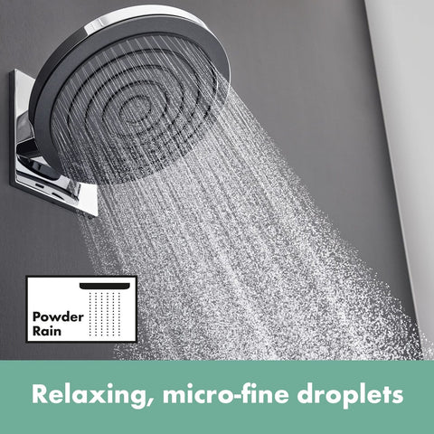 hansgrohe Pulsify S 10-inch Modern Showerhead 1-Spray PowderRain with QuickCl...