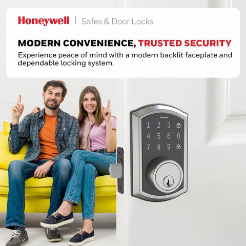 Honeywell Safes & Door Locks - Keyless Entry Door Lock with Touch Screen Keyp...