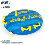 Paradise Water Sports - Oasis Towable Tube for Boating - 1 and1-3 Riders