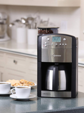 Capresso 465 CoffeeTeam TS 10-Cup Digital Coffeemaker with Conical Burr Grind...