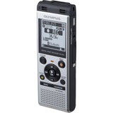 Olympus WS-852 silver voice recorder with true stereo mic, 4GB, 110 hours bat...