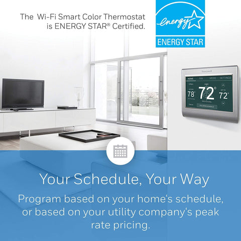 Honeywell Home RTH9585WF1004 Wi-Fi Smart Color Thermostat, 7 Day Programmable...