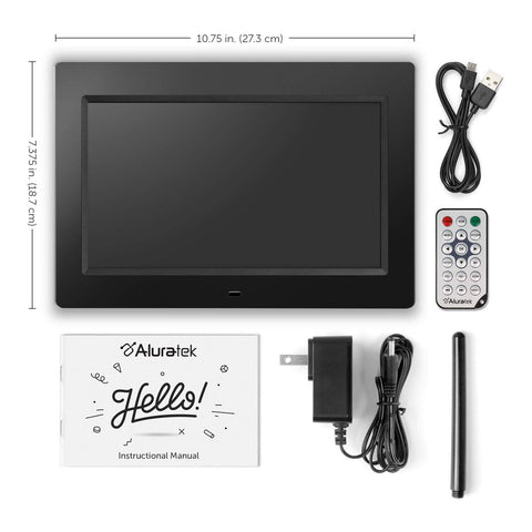 Aluratek 10" LCD Digital Photo Frame w/4GB Built-In Mem & USB SD/SDHC Support...