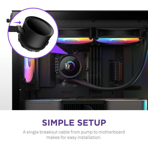 NZXT Kraken 280 RGB - RL-KR280-B1 - 280mm AIO CPU Radiator, Black