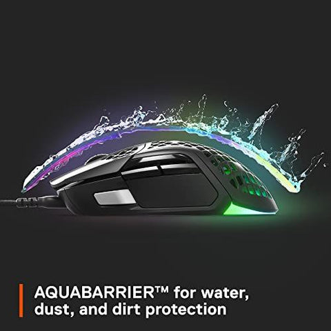 SteelSeries Aerox 5 - Lightweight Gaming Mouse - 18000 CPI -- TrueMove Black