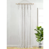 Lush Decor Boho Macrame Textured Cotton Window Curtain Panel, Single Panel, 4...