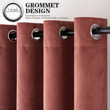 ANRODUO 100% Blackout Velvet Curtains 108 Inches Long Dusty Rose Curtain Drap...