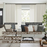 Pinch Pleated Curtains Blackout Curtains 96 Inches Long 2 Panels Set,Black Ou...