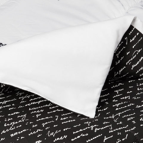 Casa J'Adore 5-Piece Comforter Set, Full,Black and White Black and White