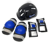 Chicago Skates Quad Roller Skates Combo with Protective Gear Black/Blue