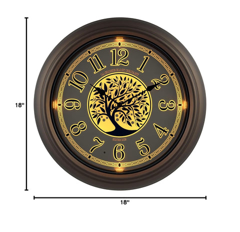 La Crosse Clock 403-3246BR 18-Inch Indoor/Outdoor Lux Lighted Dial Quartz Wal...