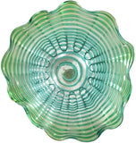 Dale Tiffany Favrile Glass Collection Wall Art Decor, 16" Diameter, Green