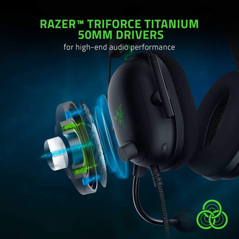 Razer BlackShark V2 Gaming Headset: THX 7.1 Spatial Surround Classic Black