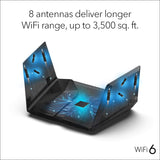 NETGEAR Nighthawk WiFi 6 Router (RAX120) 12-Stream Dual-Band Gigabit Router, ...