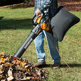 WORX 12 Amp TRIVAC 3-in-1 Electric Leaf Blower/Mulcher/Yard Black and Orange