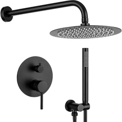 Rain Shower System Matte Black GAPPO Wall Mounted High Pressure Rainfall Show...