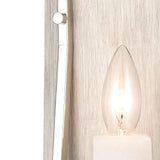 Elk Home White Stone 1-Light Sconce - in Polished Nickel Finish, 9-Inch Wide,...