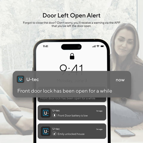 ULTRALOQ U-Bolt Pro Smart Lock with Door Sensor, 6-in-1 Keyless Entry Door Lo...