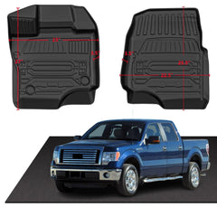 All-Weather Floor Mats Compatible for 2015-2024 Ford F-150 Super Crew Cab | F...