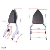 One-Piece Rear Passenger Sissy Bar Backrest,Detachable Sissy Bar Rear Passeng...