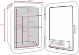 Cooluli 10L Mini Fridge for Bedroom - Car, Office Desk & 10 Liter, White