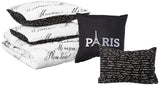 Casa J'Adore 5-Piece Comforter Set, Full,Black and White Black and White
