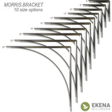 Ekena Millwork BKTM03X16X16MOHSV Steel Bracket Morris, 3"W x 16"D x 16"H, Ham...