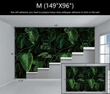 WFBHUA-Green Banana Leaf Wallpaper Mural Tropical Jungle Botanical Leaves Wal...