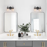 KSANA Black Bathroom Light Fixtures, 2-Light Modern Farmhouse Black Vanity Li...