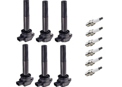 ENA Ignition Coil Pack and Platinum Spark Plug Set of 6 Compatible with Mitsu...