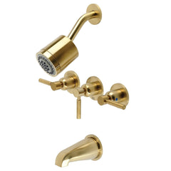 Kingston Brass KBX8137DL Concord Tub and Shower Faucet, Brushed Brass